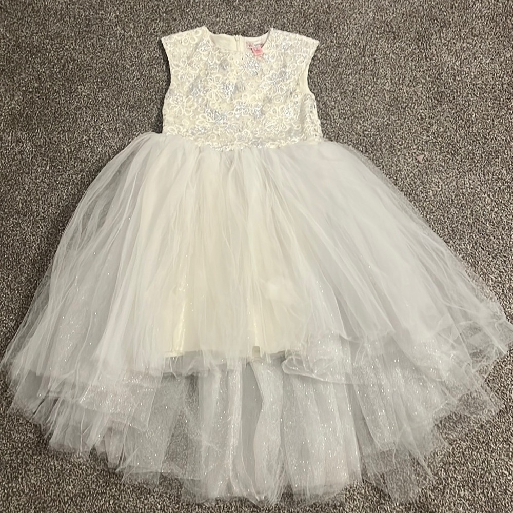 Sparkly white tulle dress